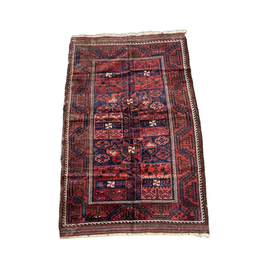 Antique Persian Baluch Rug c. Late 19th Century 3’10 x 5’9