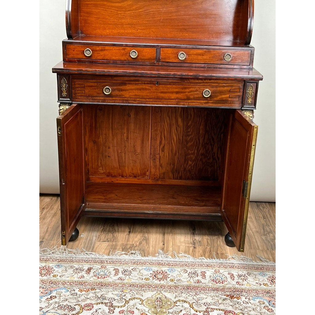 Antique English Regency Mahogany Butlers Secretary c. 1820