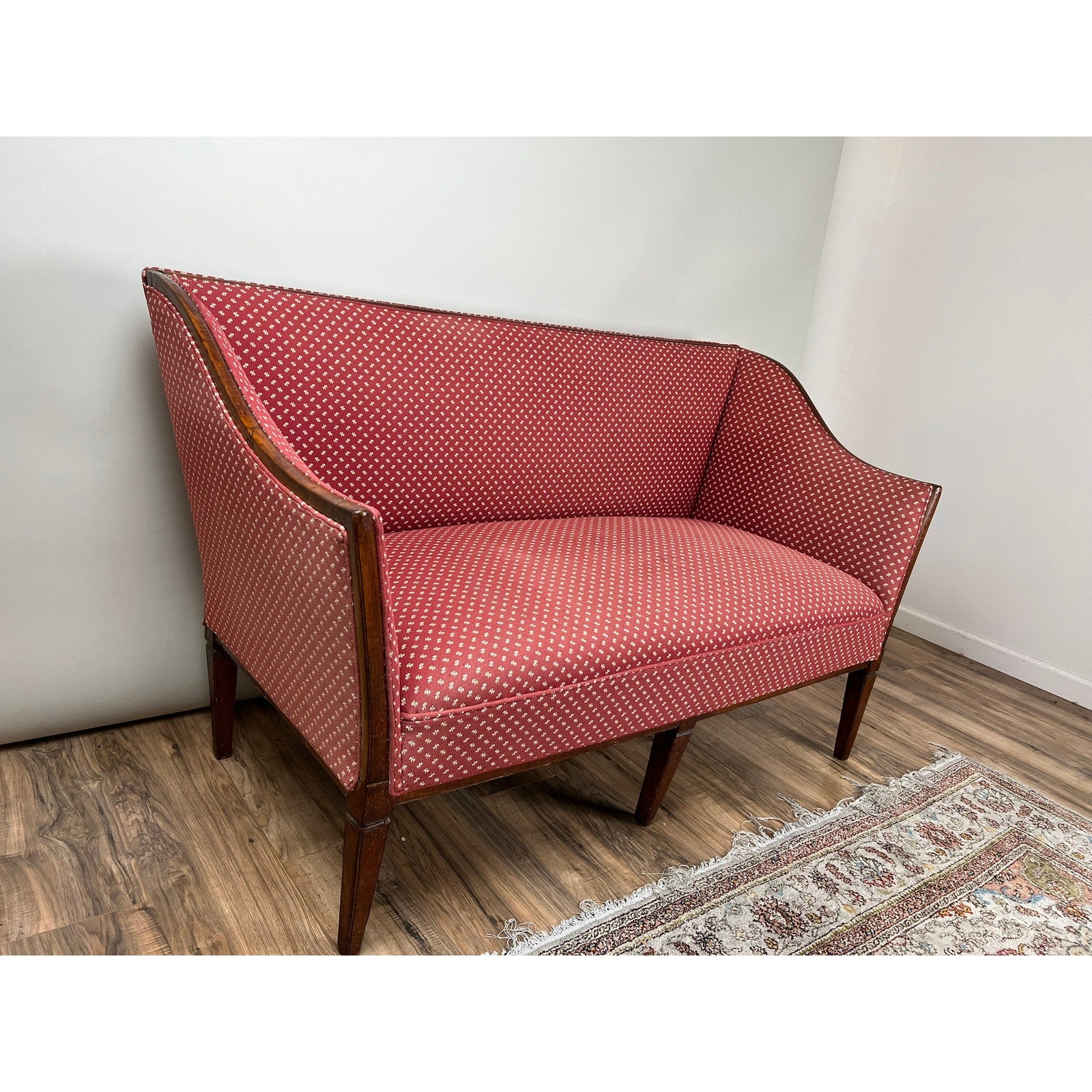 Continental Austrian settee c.1800 with Rothschild provenance and red upholstery