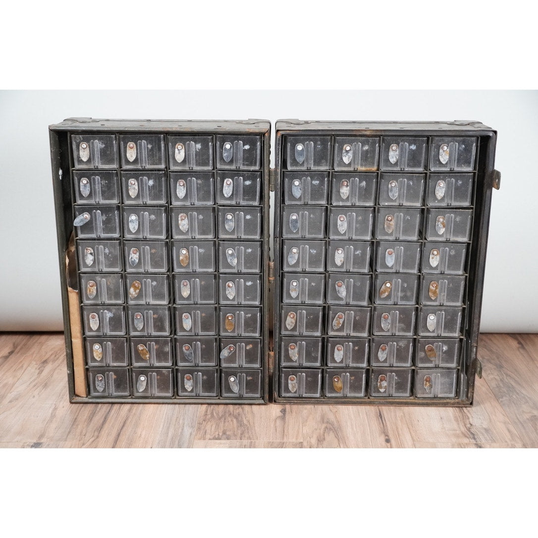 Vintage MIL-C-4710 Multi-drawer Spare Parts Cabinet from Westover AFB