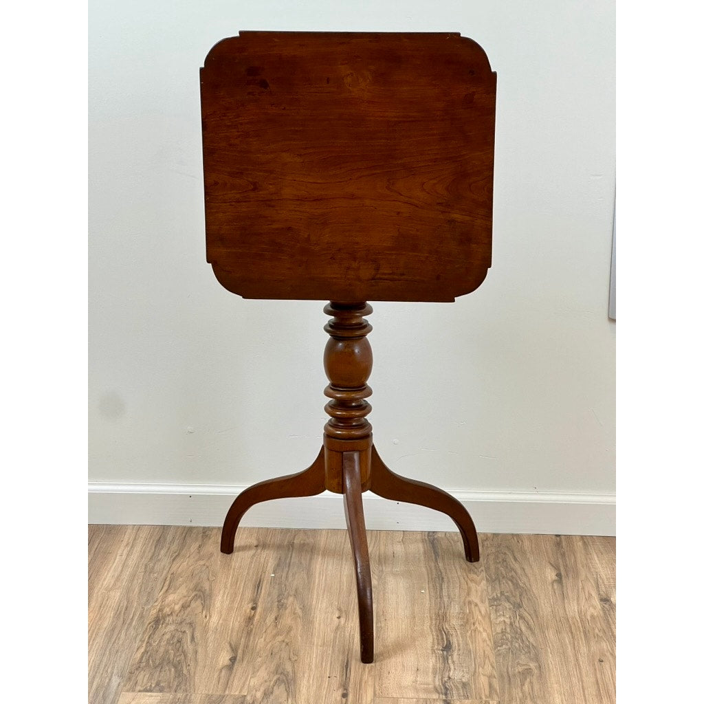 Antique Early 19th Century Mahogany Tilt Top Candle Stand