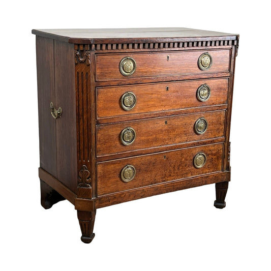 Antique Louis XVI Oak Bachelors Chest c. Late 18th Century