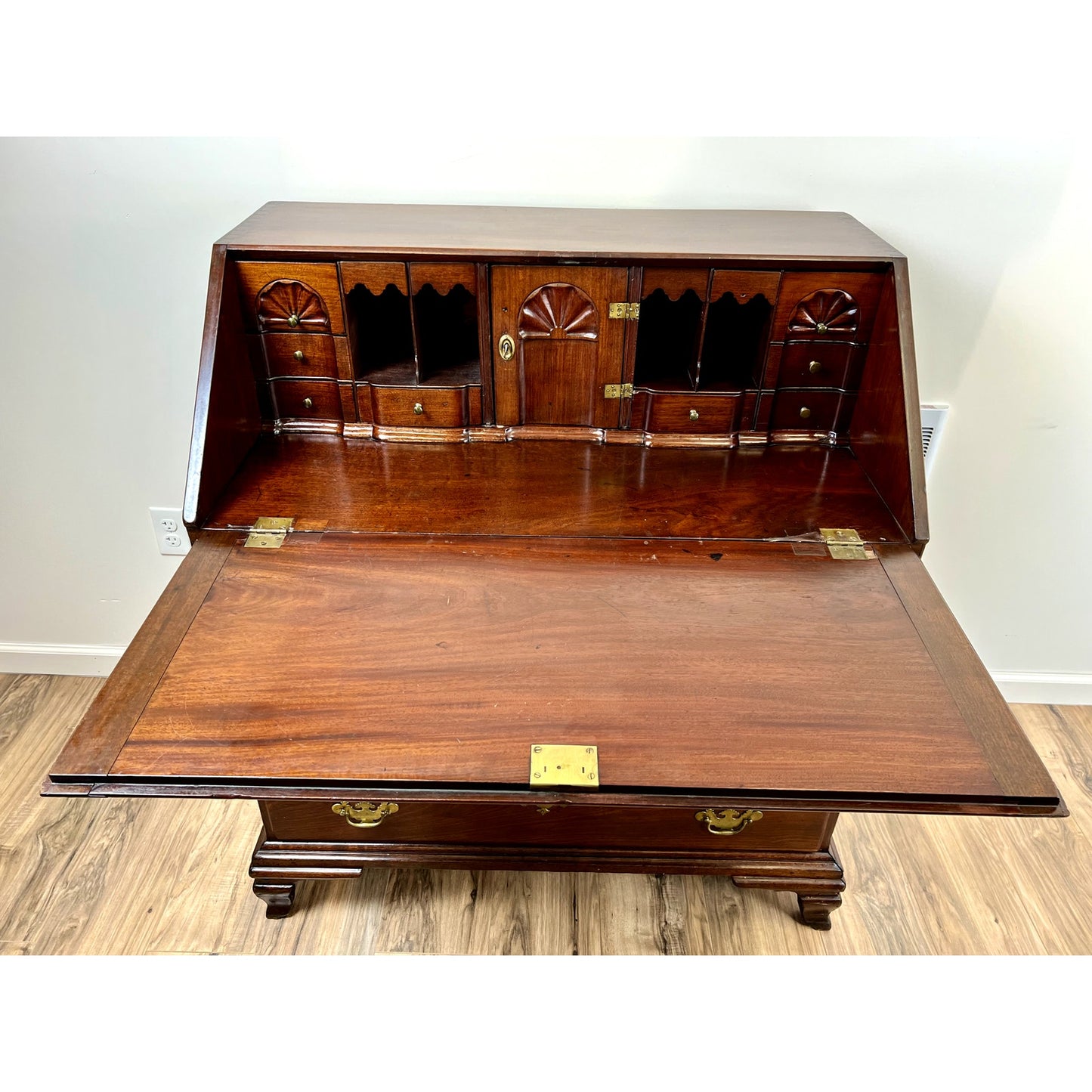 Antique RI or Southern CT Chippendale Mahogany Secretary c. Late 18th Century