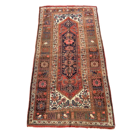 Antique Persian Malayer Rug c. Early 20th Century 4’6 x 8’6
