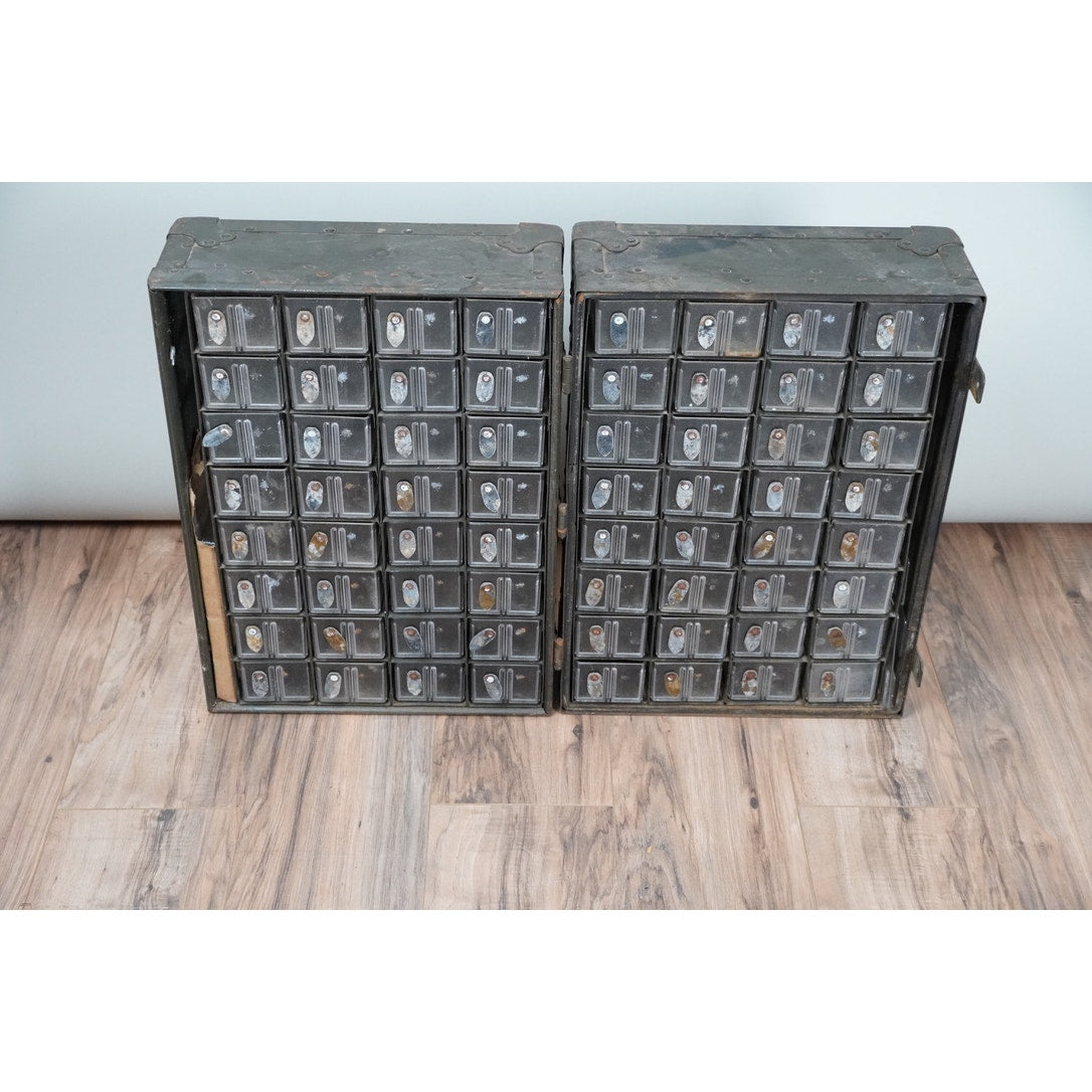 Vintage MIL-C-4710 Multi-drawer Spare Parts Cabinet from Westover AFB