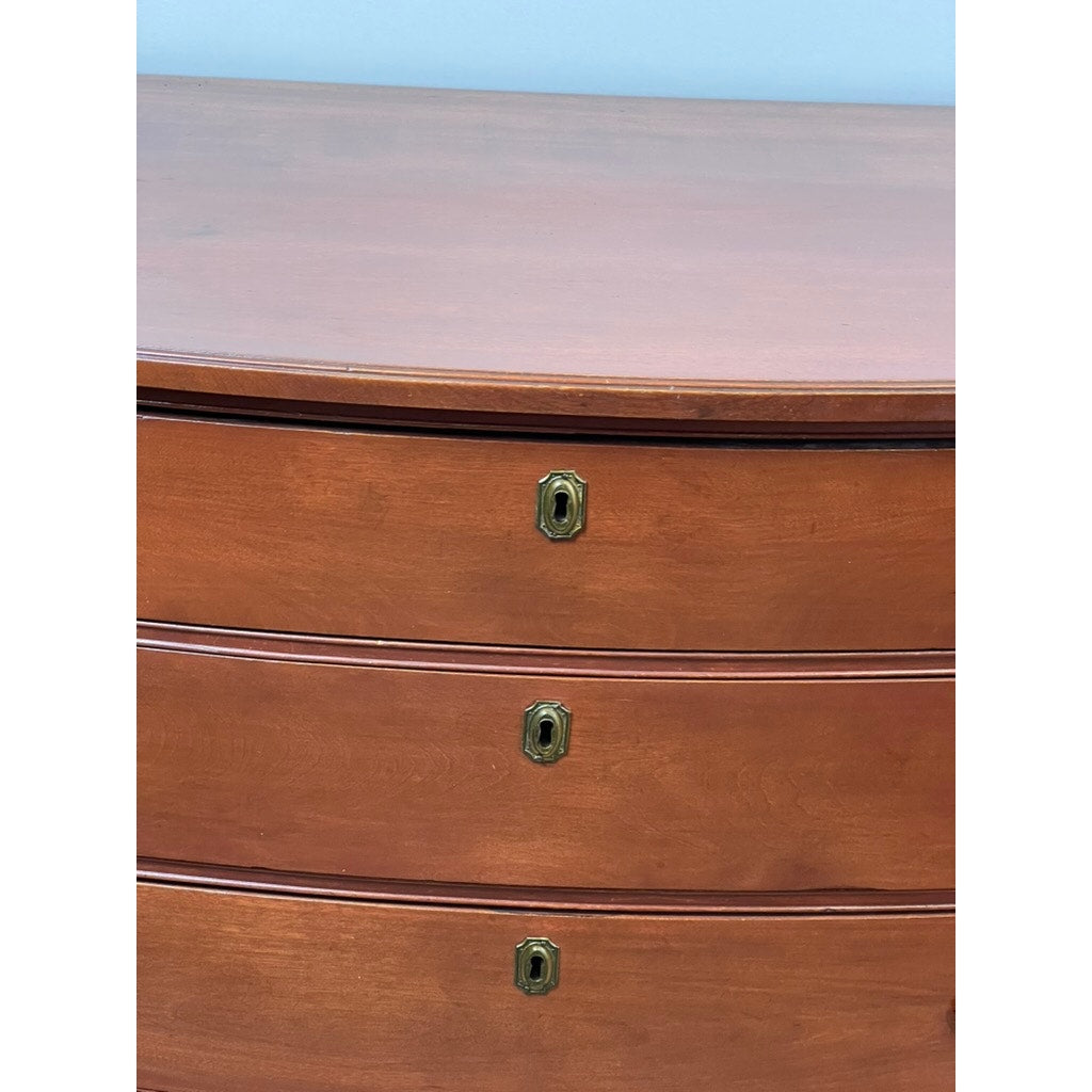 Antique Federal Mahogany Bowfront Four Drawer Chest c. 1830