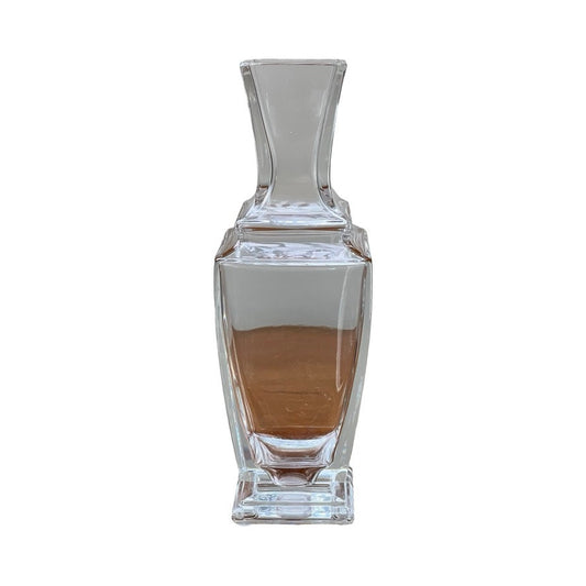 The Vintage Baccarat Crystal Pearl Vase by Baccarat features elegant French design with a clear crystal body, showcased against a plain white background.