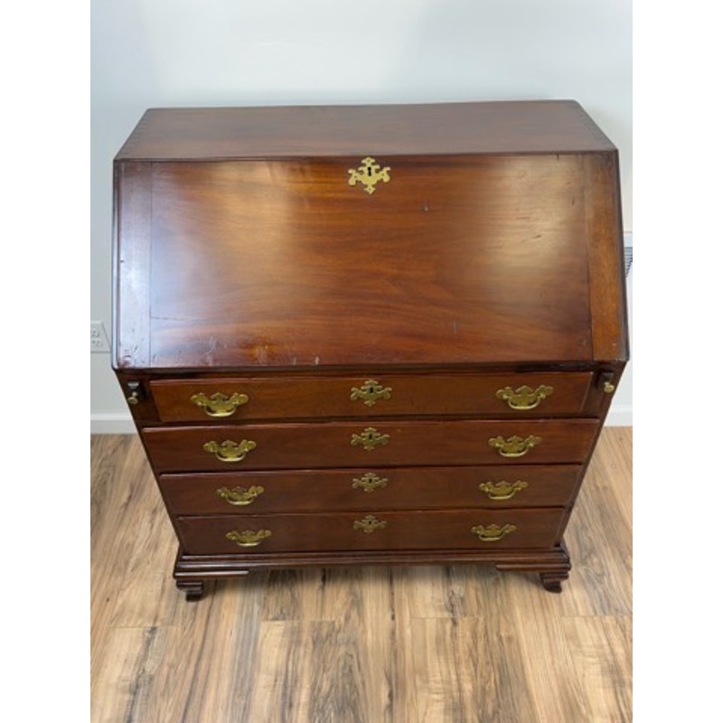 Antique RI or Southern CT Chippendale Mahogany Secretary c. Late 18th Century