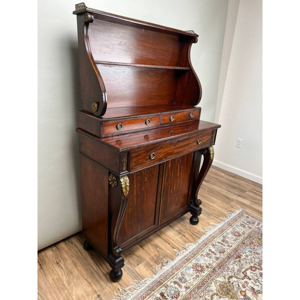 Antique English Regency Mahogany Butlers Secretary c. 1820