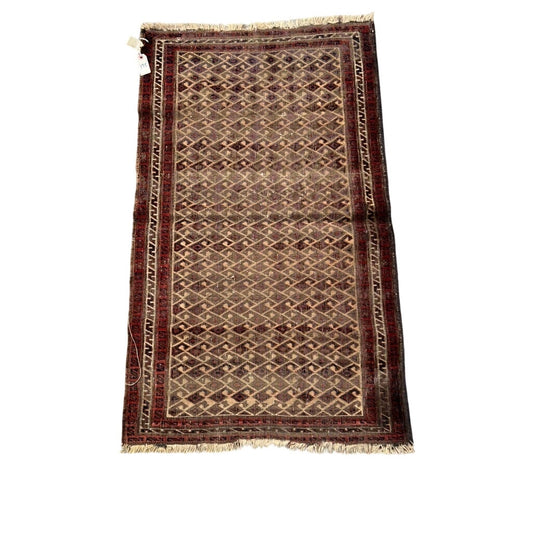 Antique Northwest Afghanistan Baluch Rug c. Mid 19th Century 2’6 x 4’3