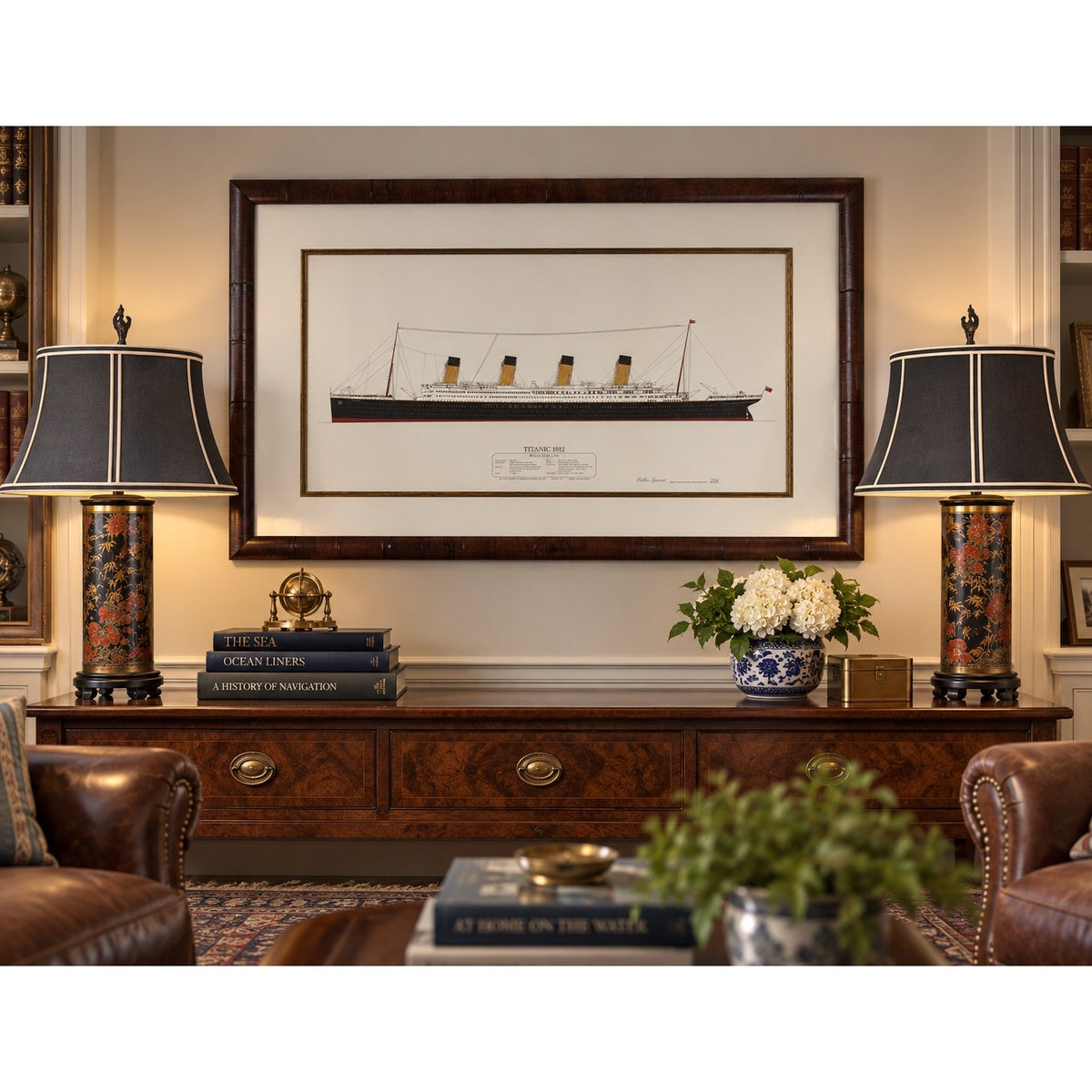 Peter W. Sparre Signed Limited Edition RMS Titanic 1912 Ship Profile Print, No. 256/1000