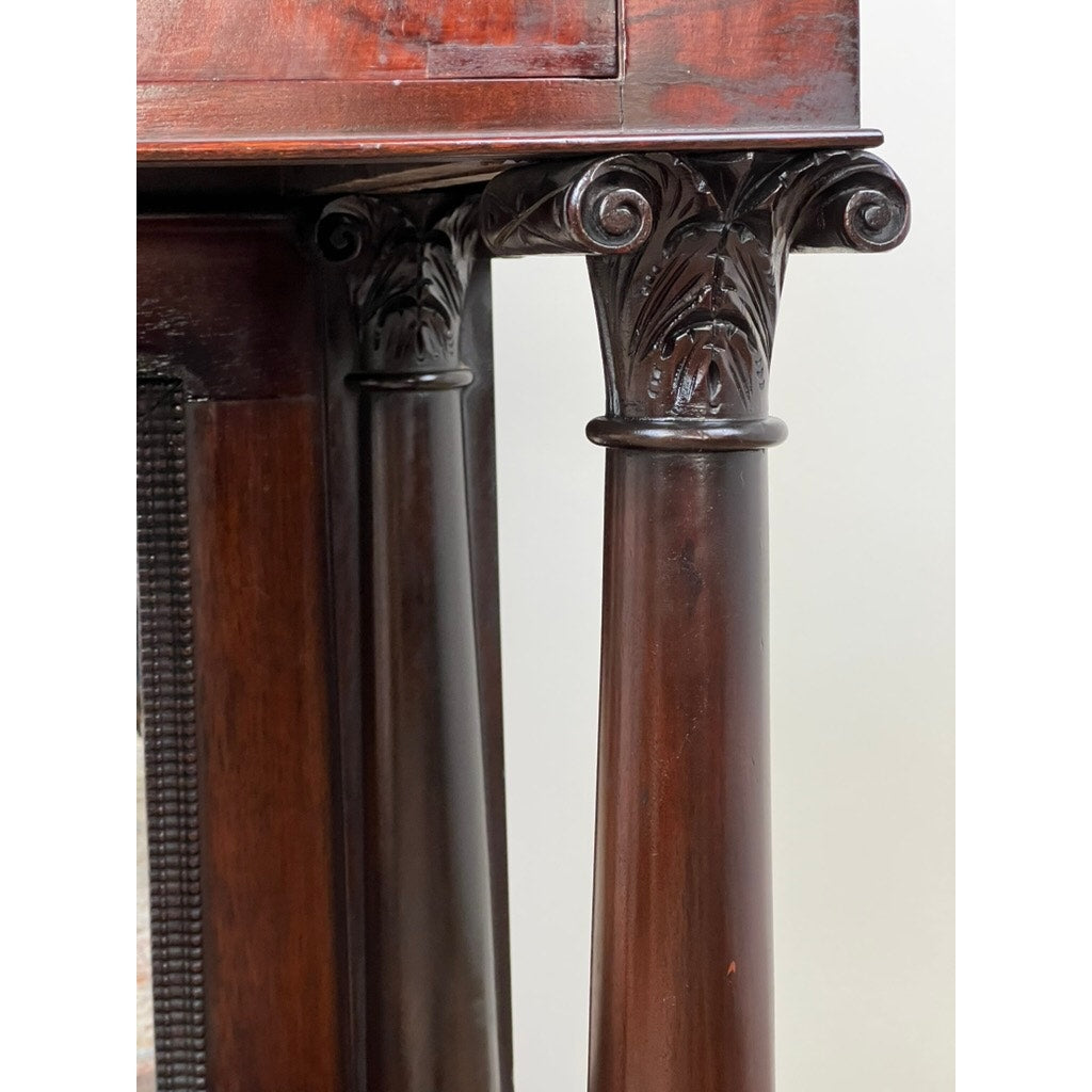 Antique Late Federal Mahogany Paw Foot Pier Table c. 1840