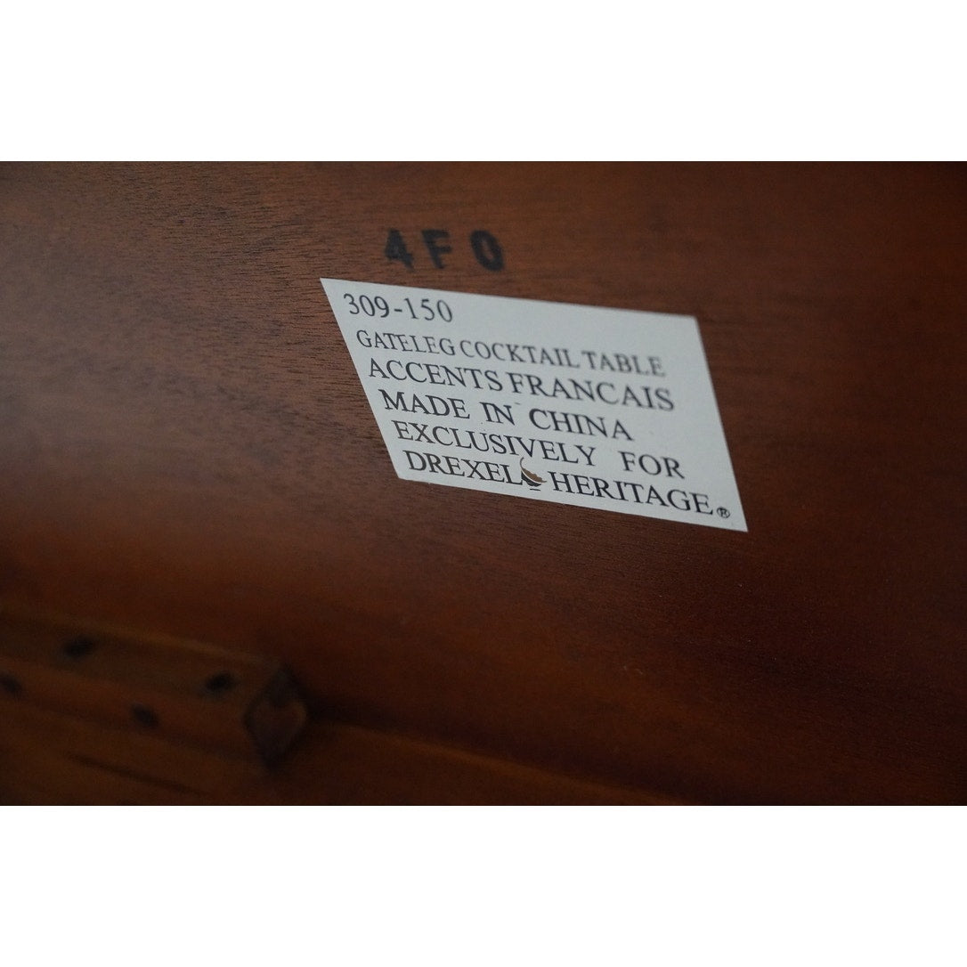 Vintage Cherry Drop Leaf Cocktail Table by Drexel Heritage