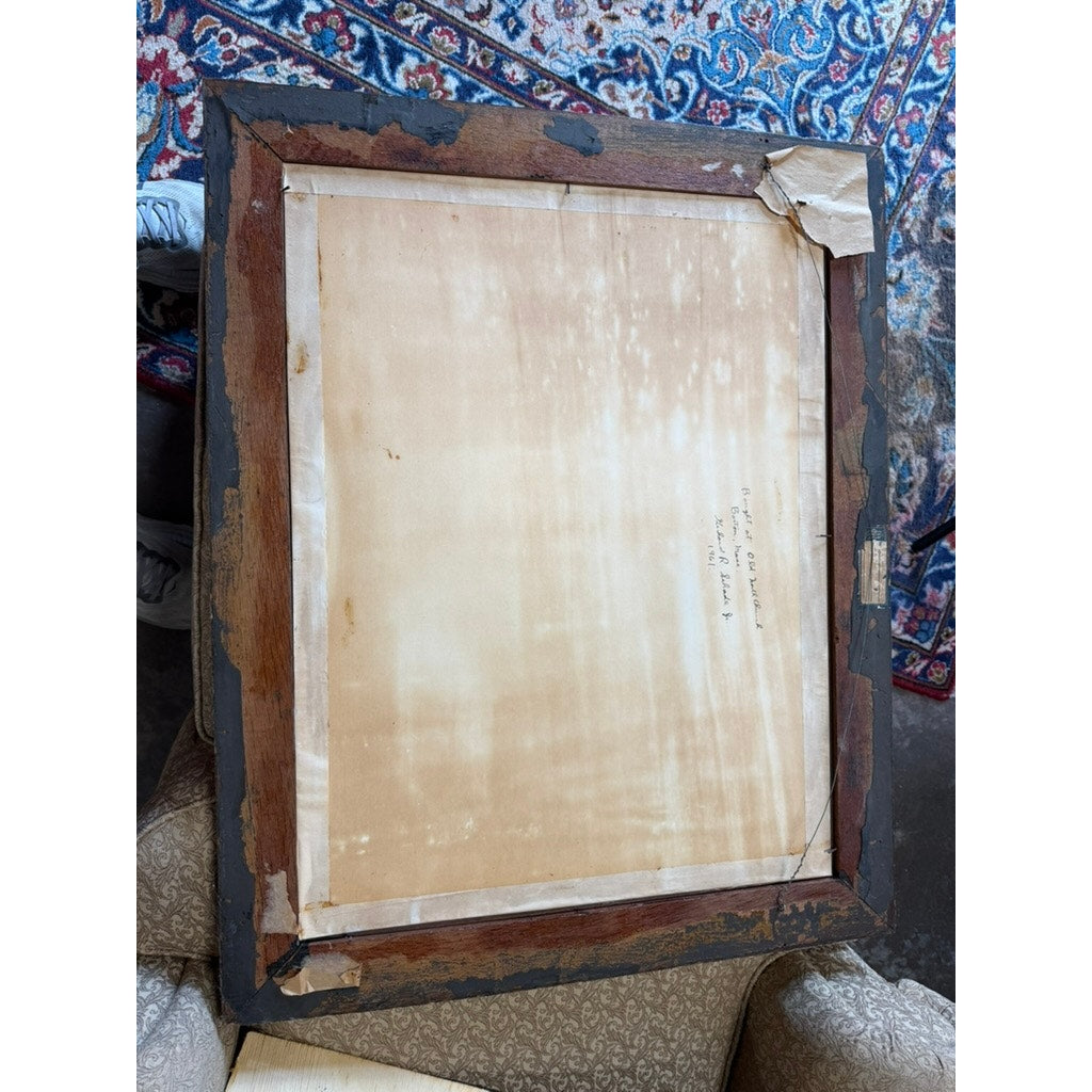 John Bonner “The Town of Boston” Map, After the 1835 George G. Smith Edition, Antique Oak Frame