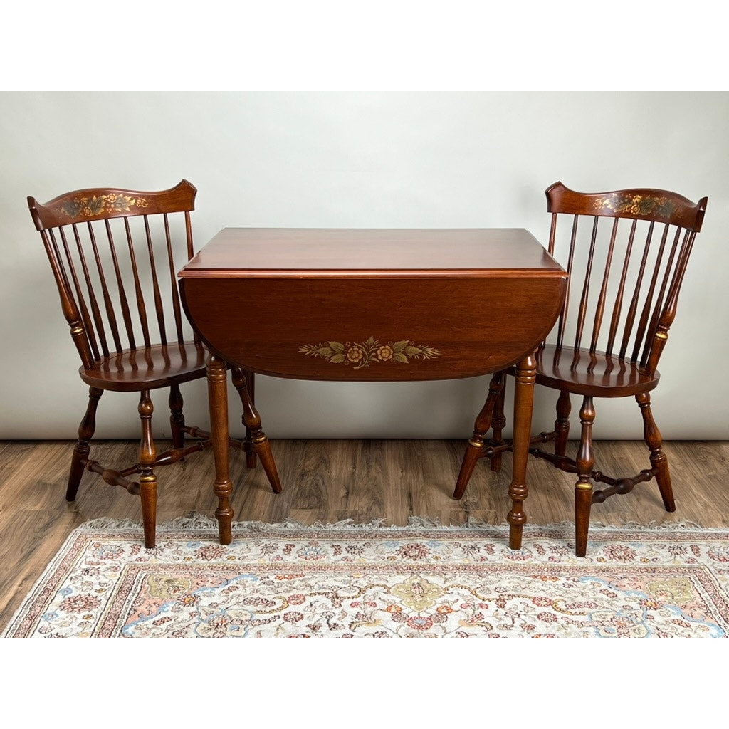 Vintage Hitchcock Maple Drop Leaf Breakfast Table and Matching Side Chairs