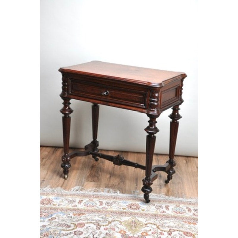 Fine Antique Victorian Black Walnut One Drawer Stand c. 1870