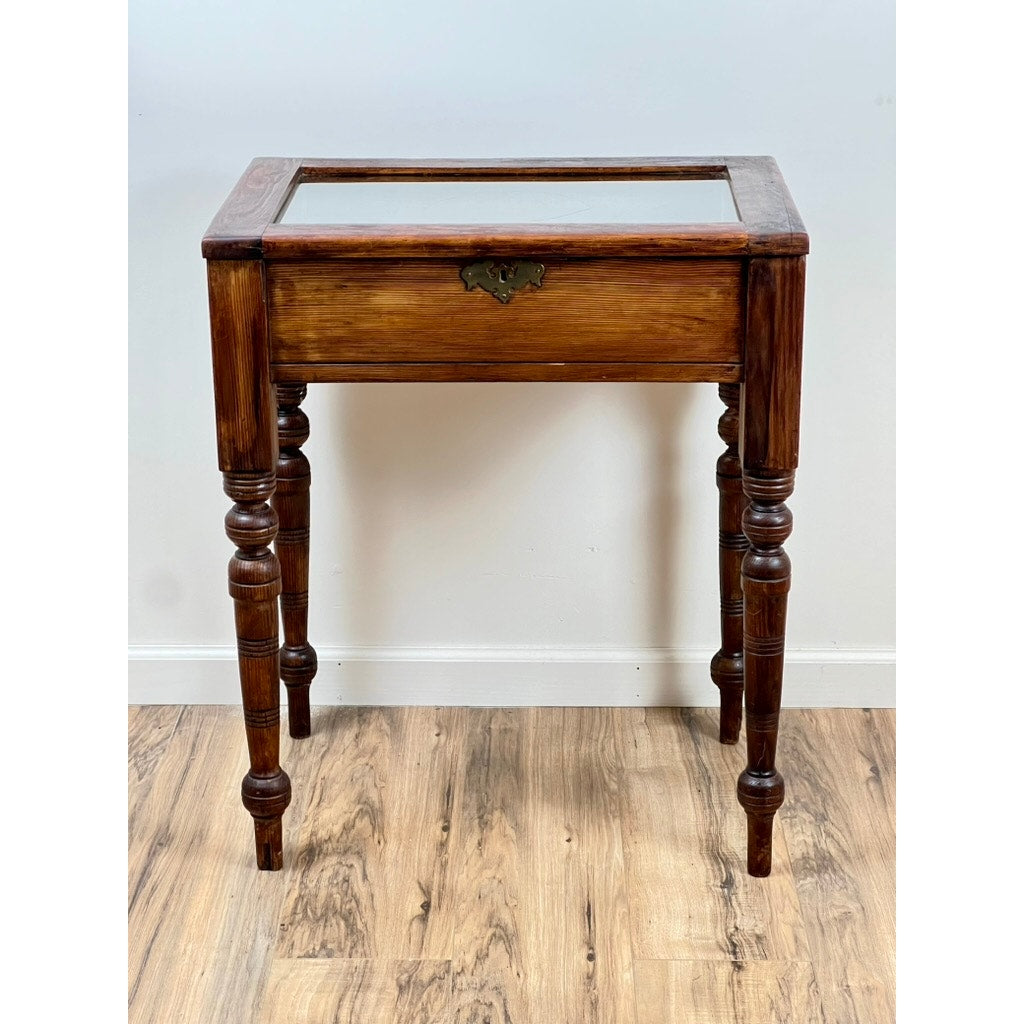 Antique Mid 19th Century Italian Curio End Table