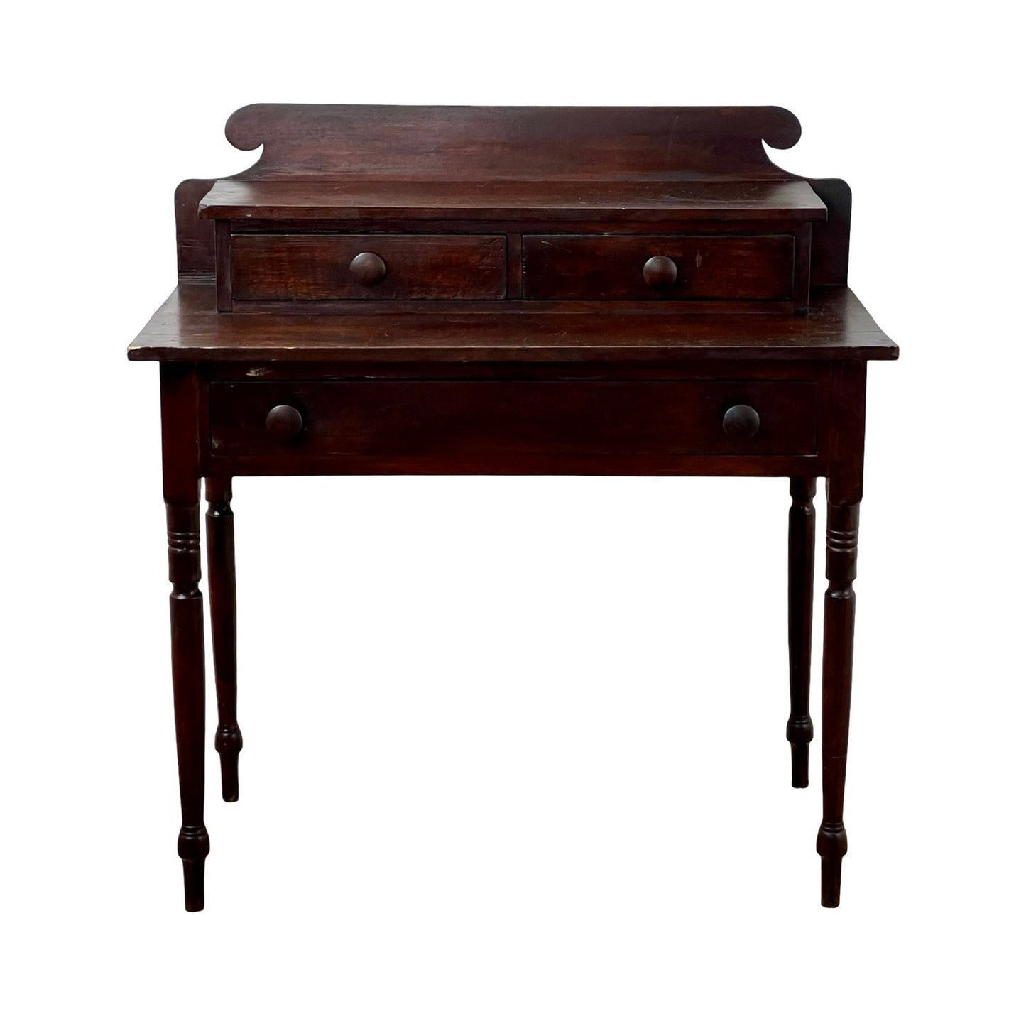 Antique Sheraton Three Drawer Pine Dressing Table c. 1830s