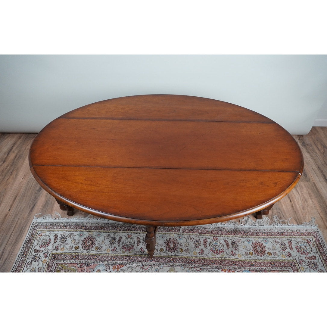 Vintage Cherry Drop Leaf Cocktail Table by Drexel Heritage