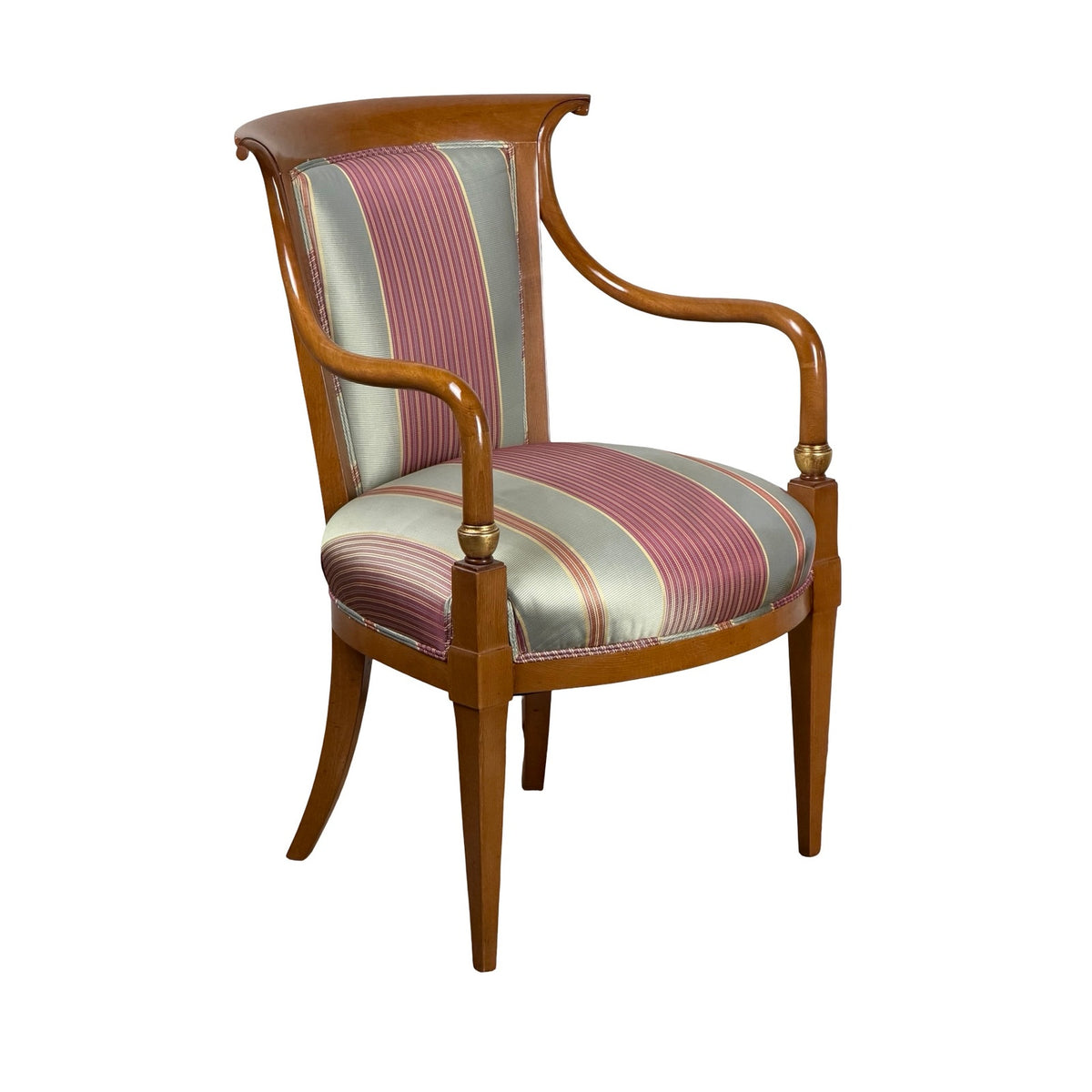 William Switzer French Empire Style Beechwood Armchair
