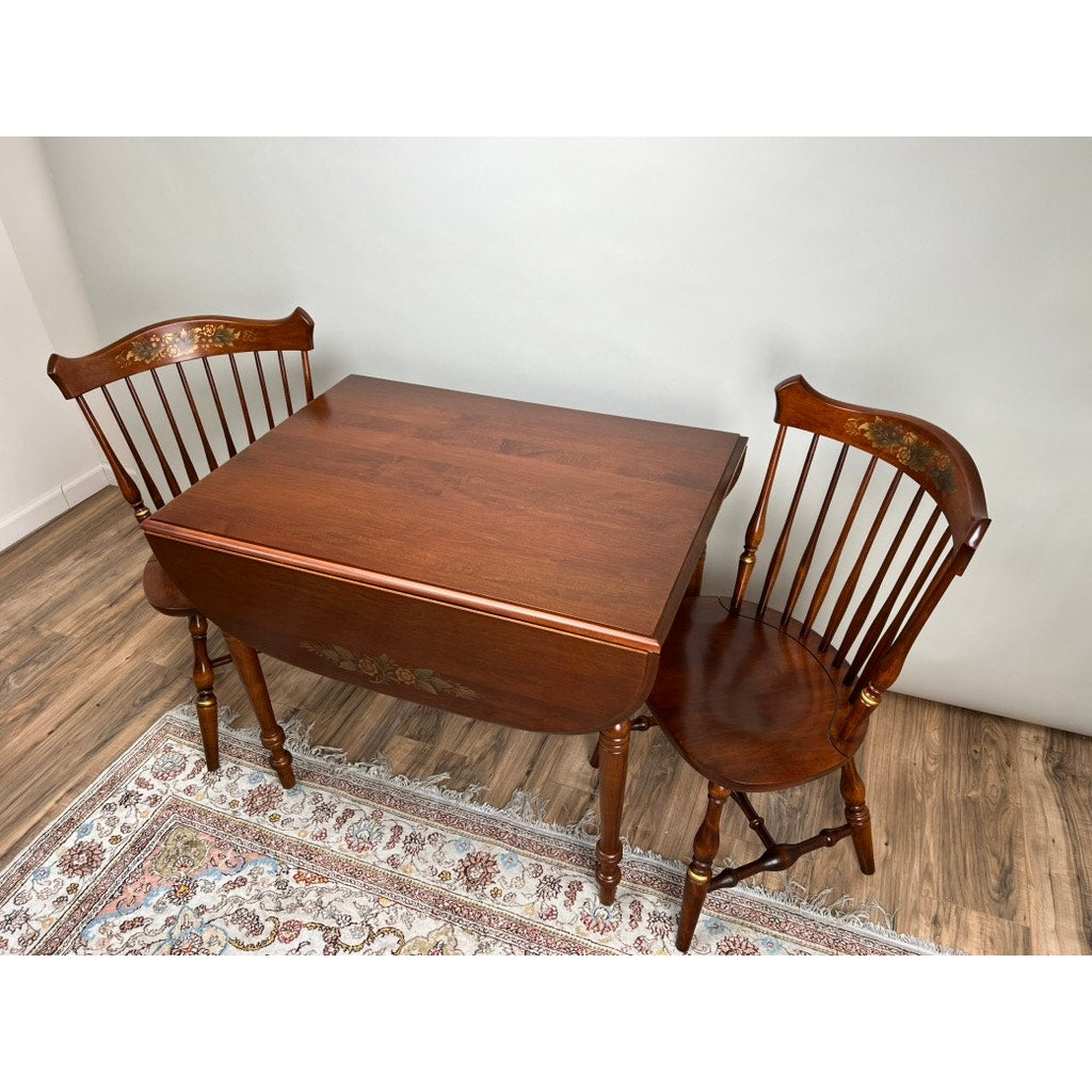 Vintage Hitchcock Maple Drop Leaf Breakfast Table and Matching Side Chairs