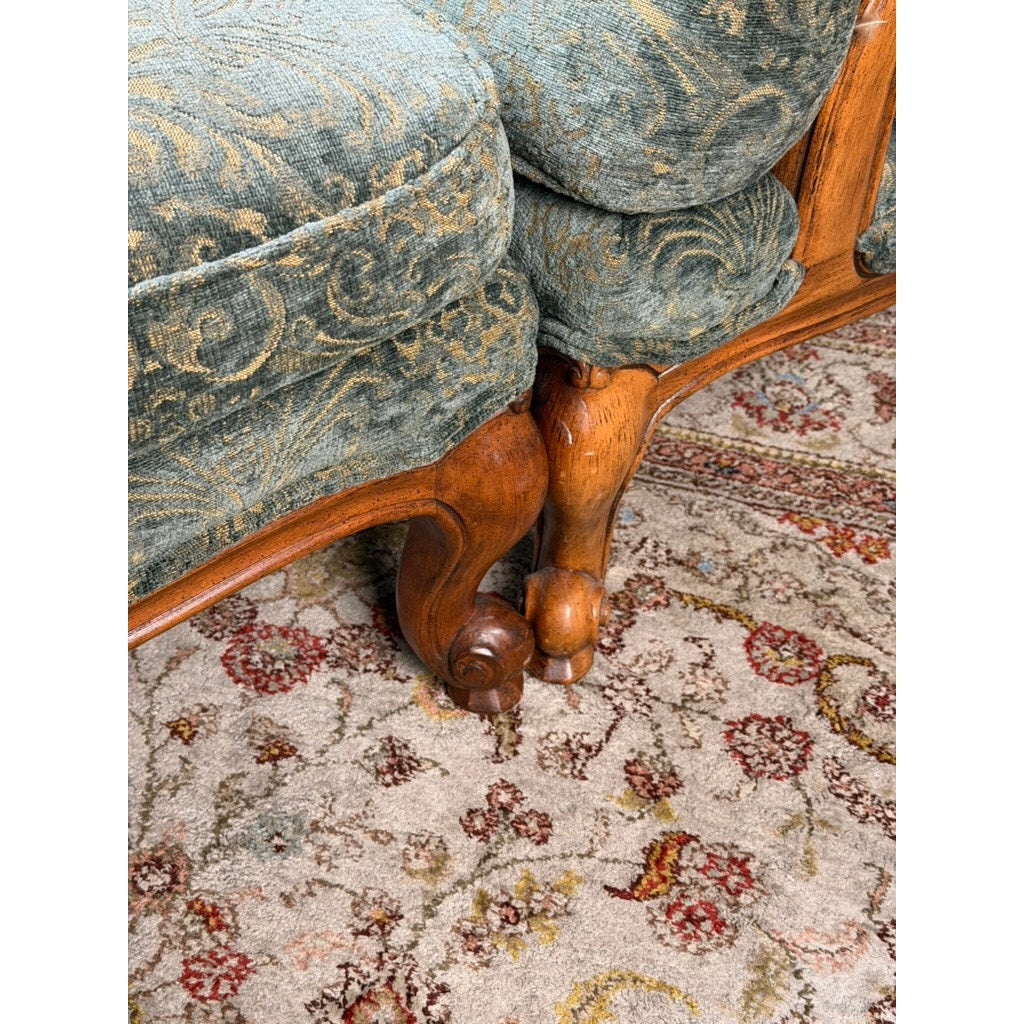 Lillian August Oversized French Bergère Lounge Chair & Ottoman, Down Filled
