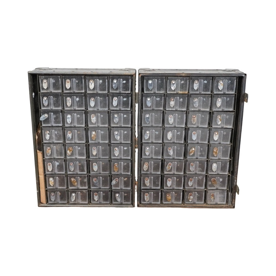 Vintage MIL-C-4710 Multi-drawer Spare Parts Cabinet from Westover AFB