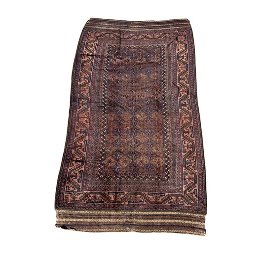 Antique Afghan Baluch Rug c. Late 19th Century 5’4 x 9’2