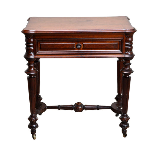 Fine Antique Victorian Black Walnut One Drawer Stand c. 1870