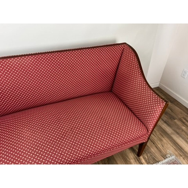 Early 19th century mahogany settee with Rothschild provenance and tapered legs