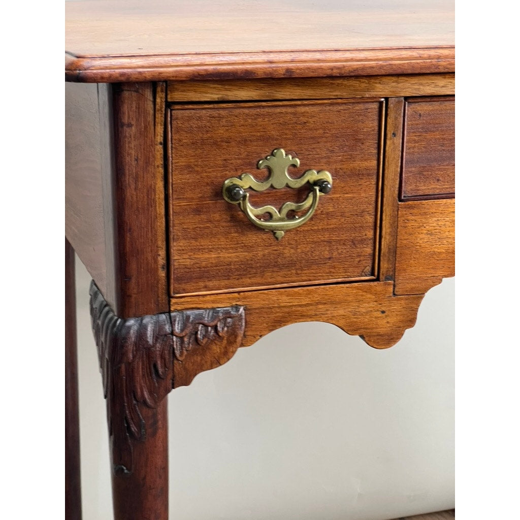 Antique George III Mahogany Chippendale Lowboy c. Late 18th Century