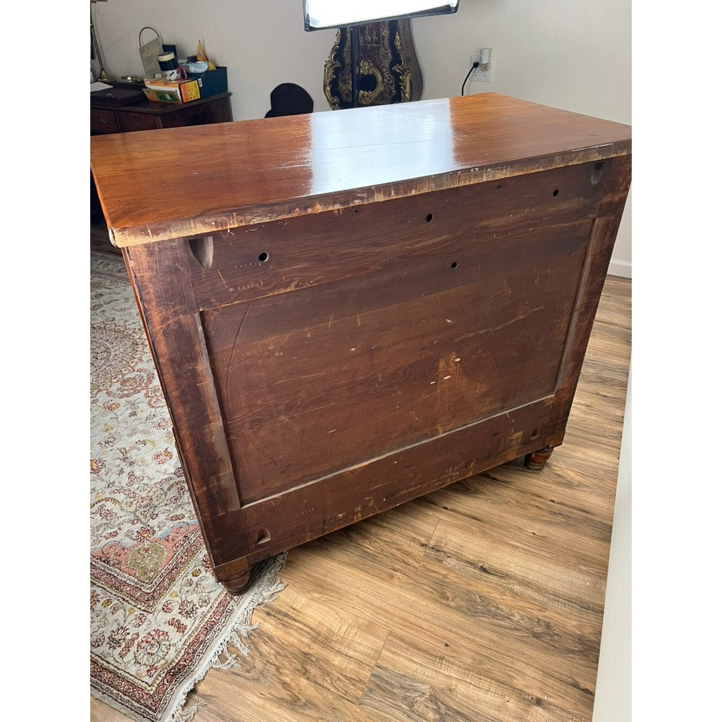 Antique Late Federal Mahogany Paw Foot Chest of Drawers c. 1840