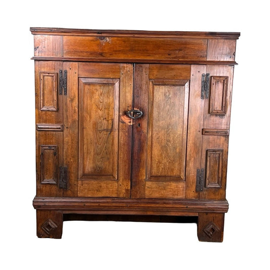Antique Continental Pine Cupboard Probably German c. Early 18th Century