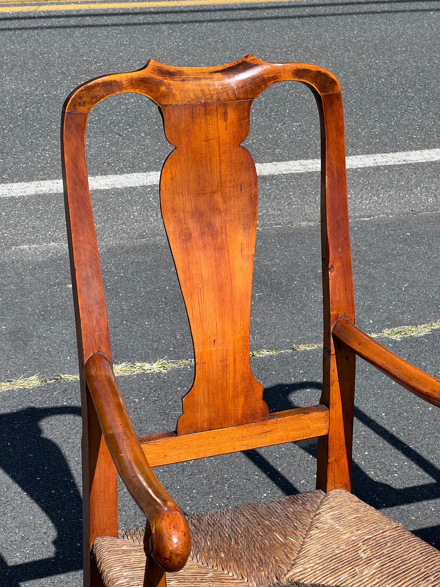 Set of Three Antique 19th Century Queen Anne Curly Maple Dining Chairs