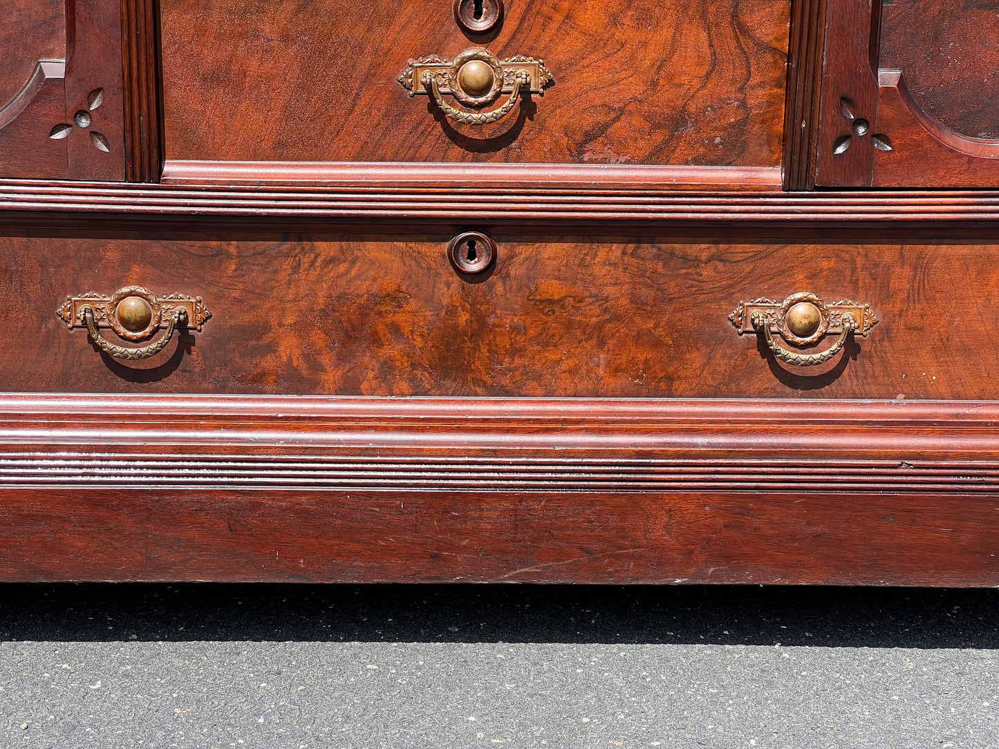 Antique Eastlake Victorian Walnut Cylinder Desk c. 1900