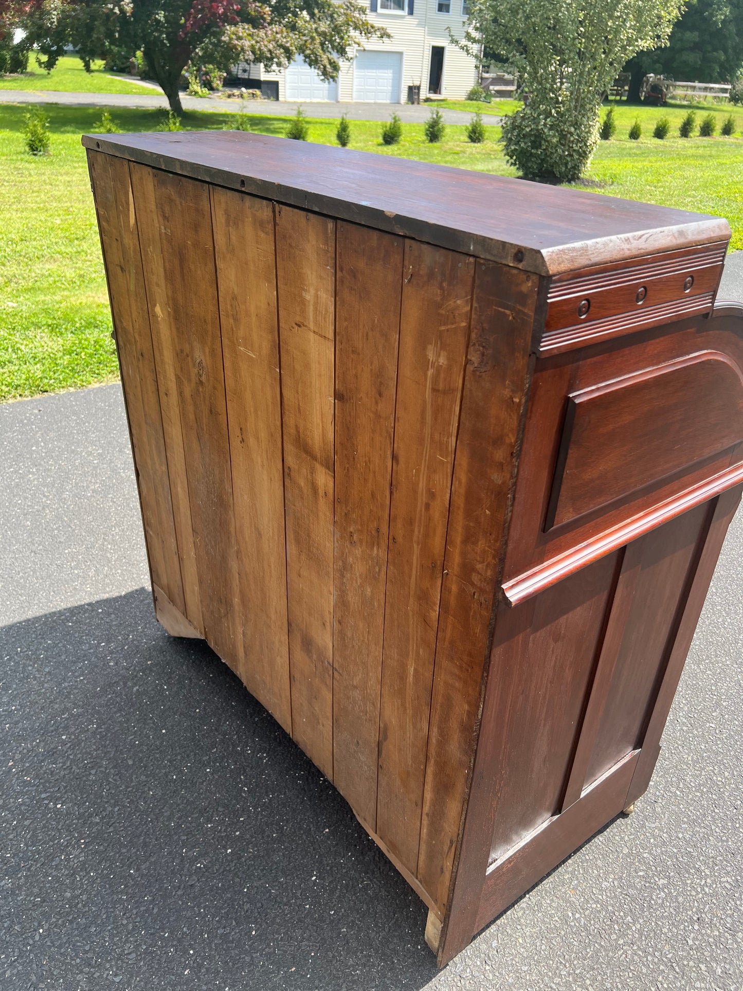 Antique Eastlake Victorian Walnut Cylinder Desk c. 1900