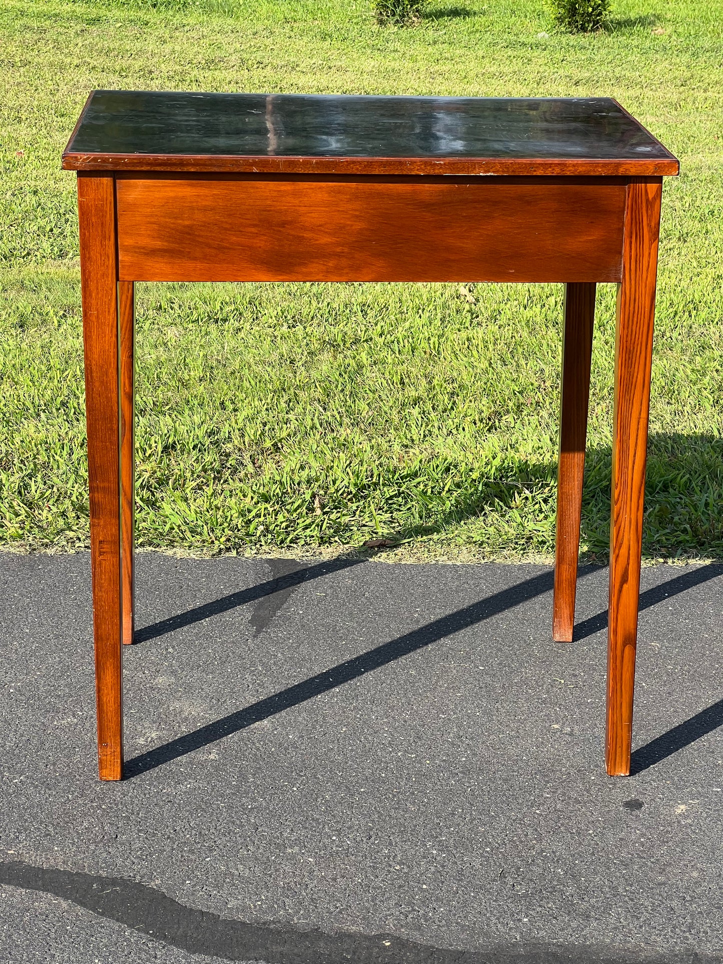 Vintage Mid-Century Black Top Chemistry Lab Table