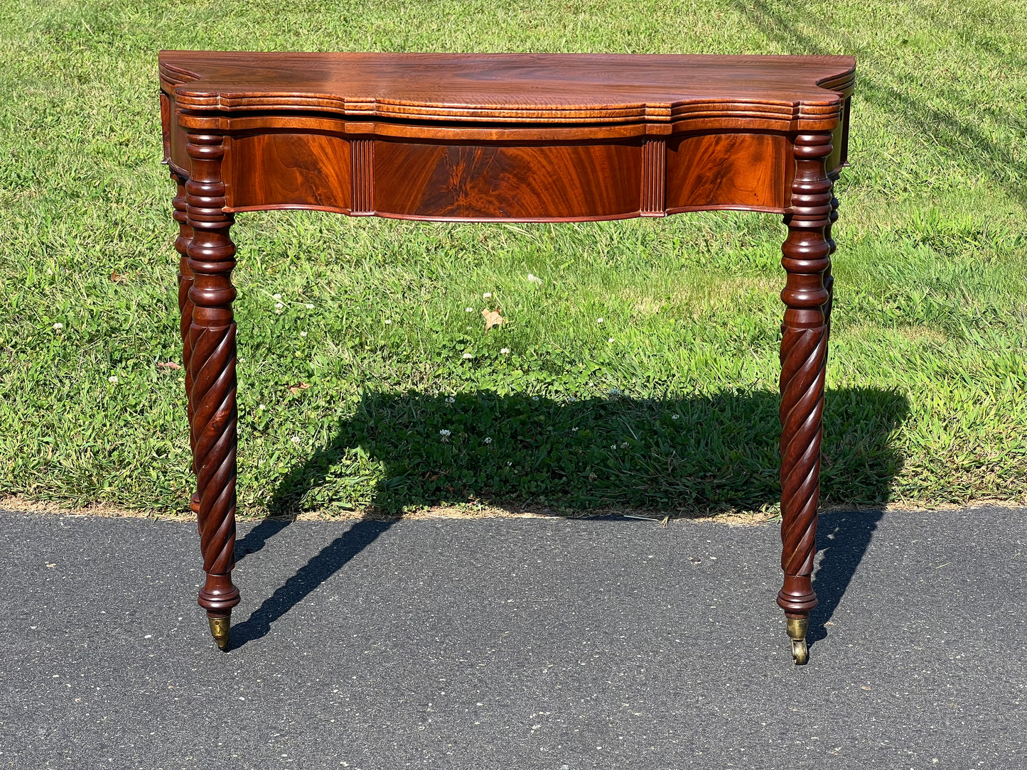 Antique Federal Period Sheraton Mahogany Game Table c. 1830