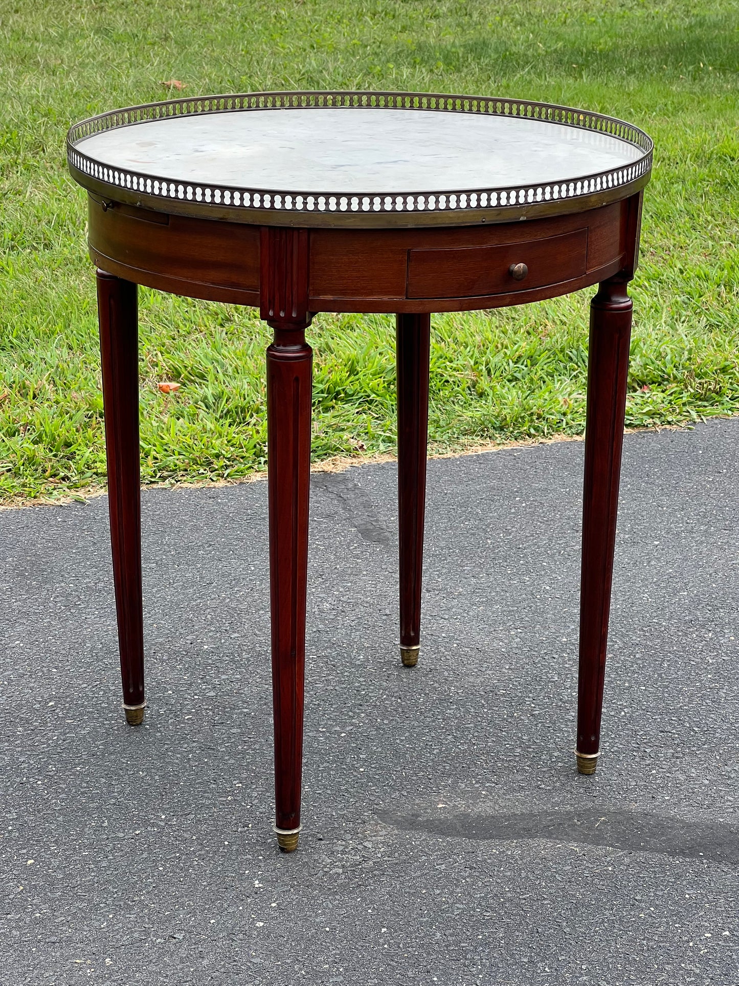 Antique French Louis XVI Style Guéridon Bouillotte Table