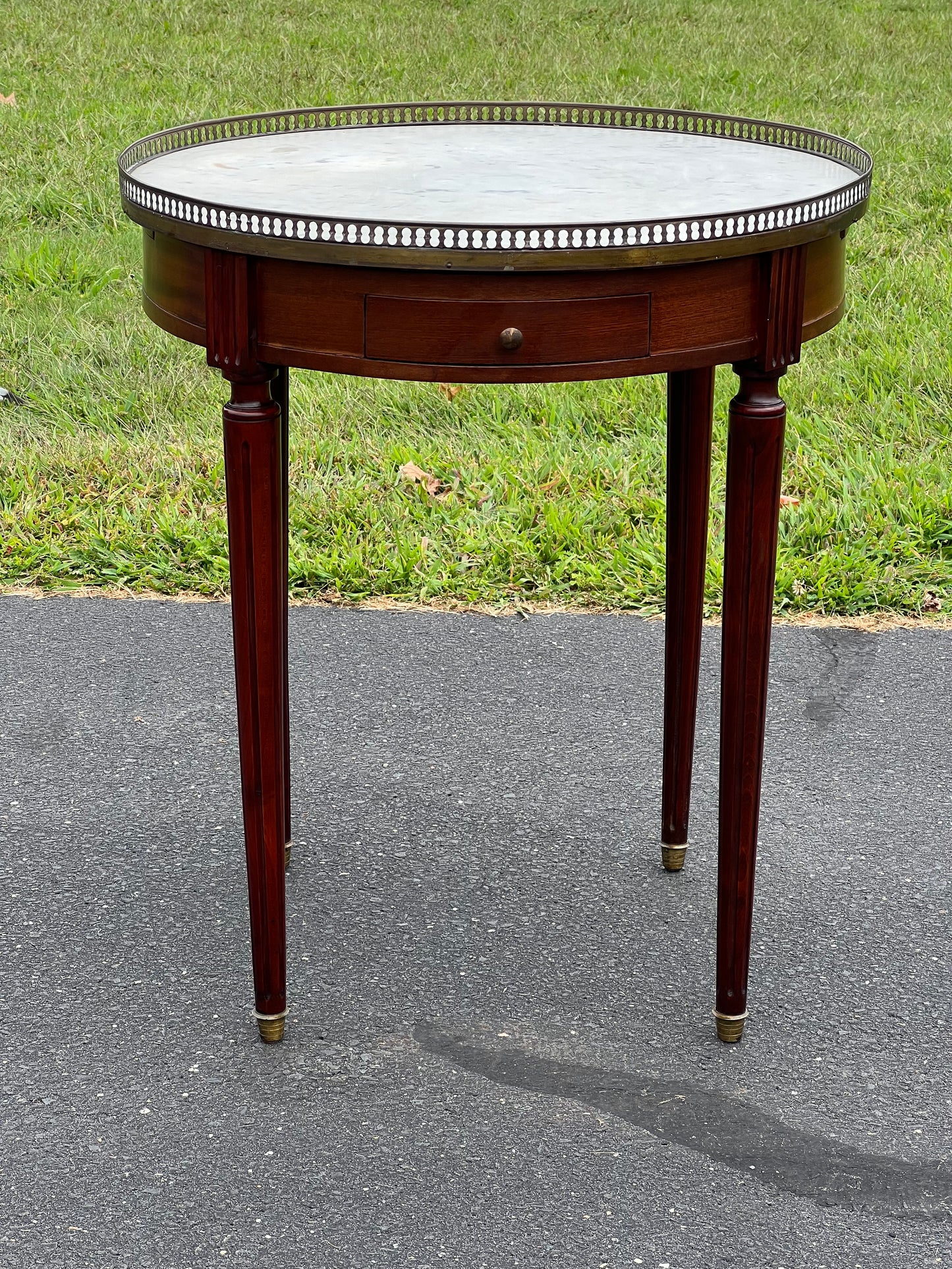 Antique French Louis XVI Style Guéridon Bouillotte Table