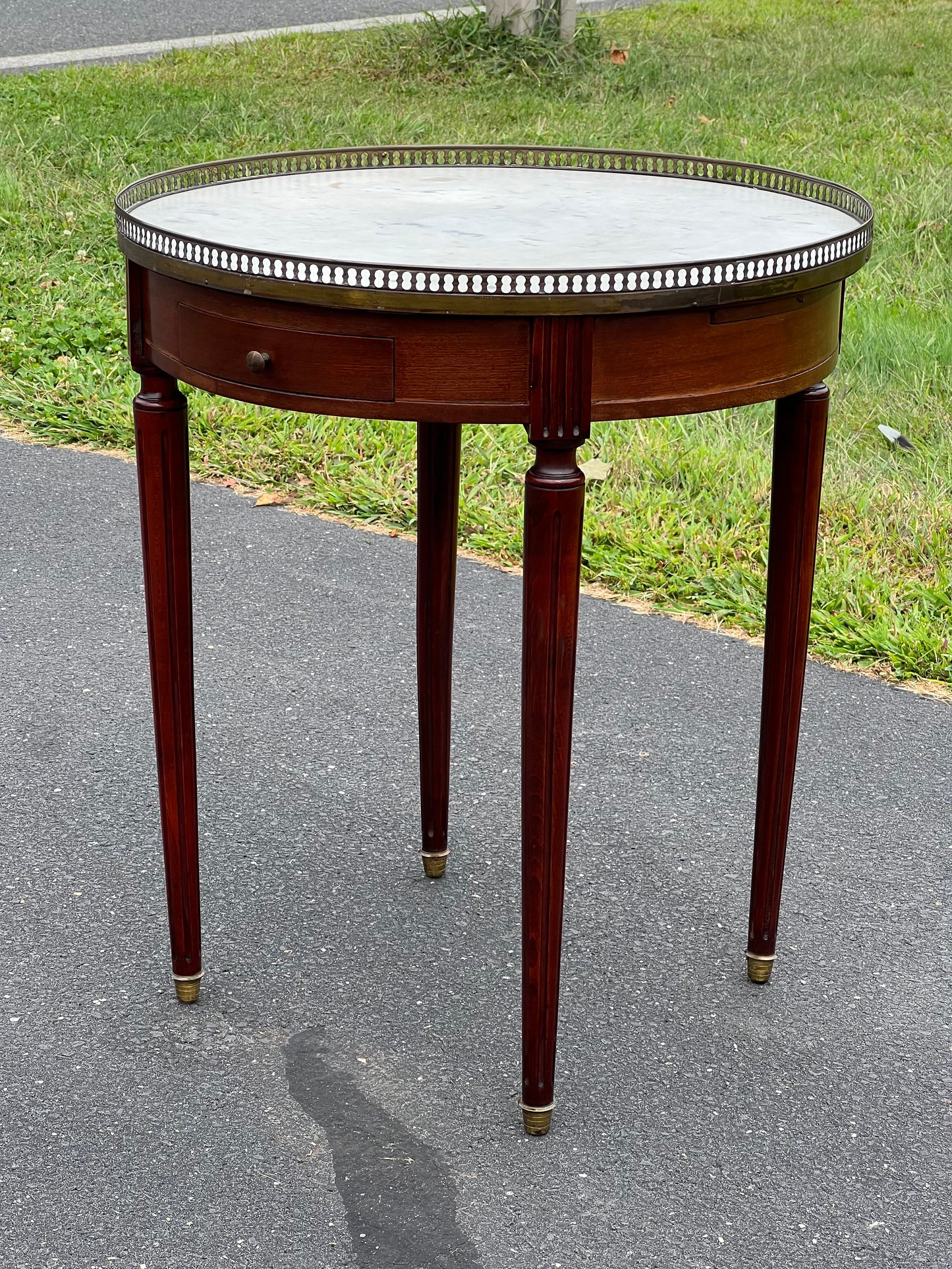 Antique French Louis XVI Style Guéridon Bouillotte Table