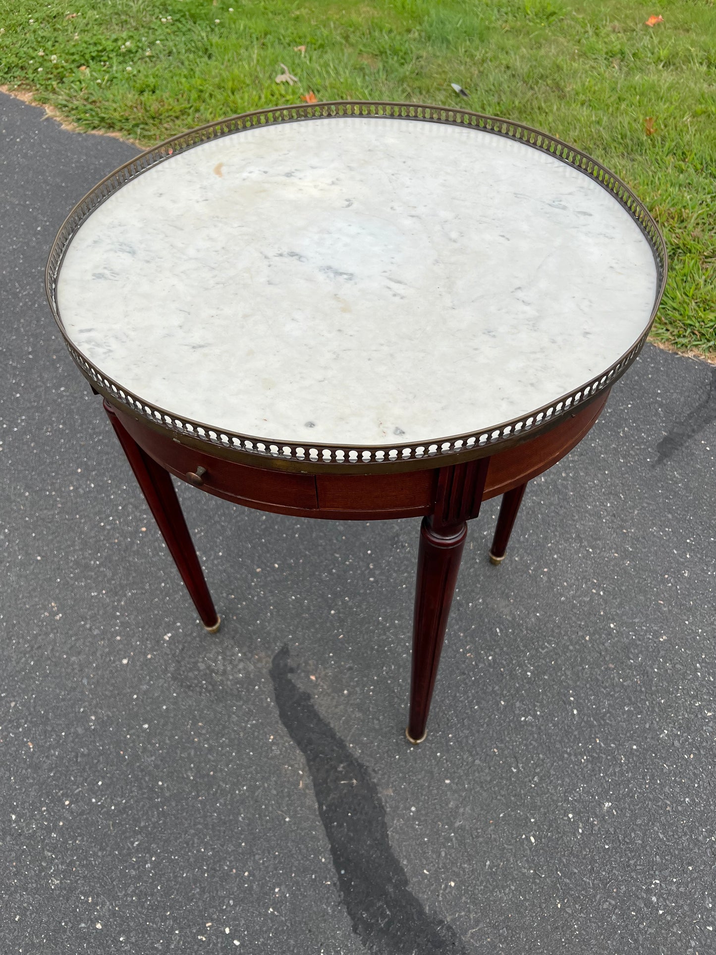 Antique French Louis XVI Style Guéridon Bouillotte Table