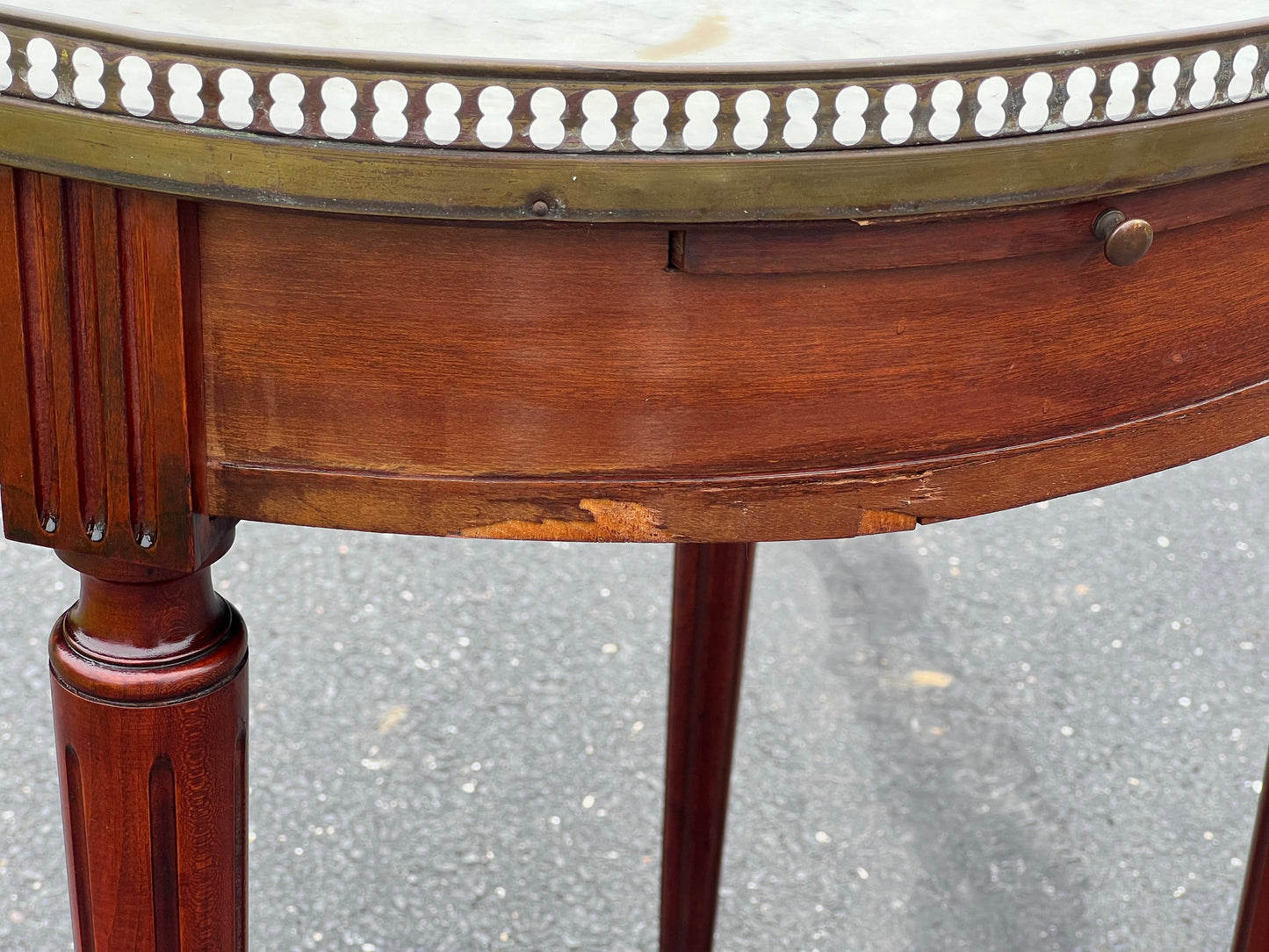 Antique French Louis XVI Style Guéridon Bouillotte Table