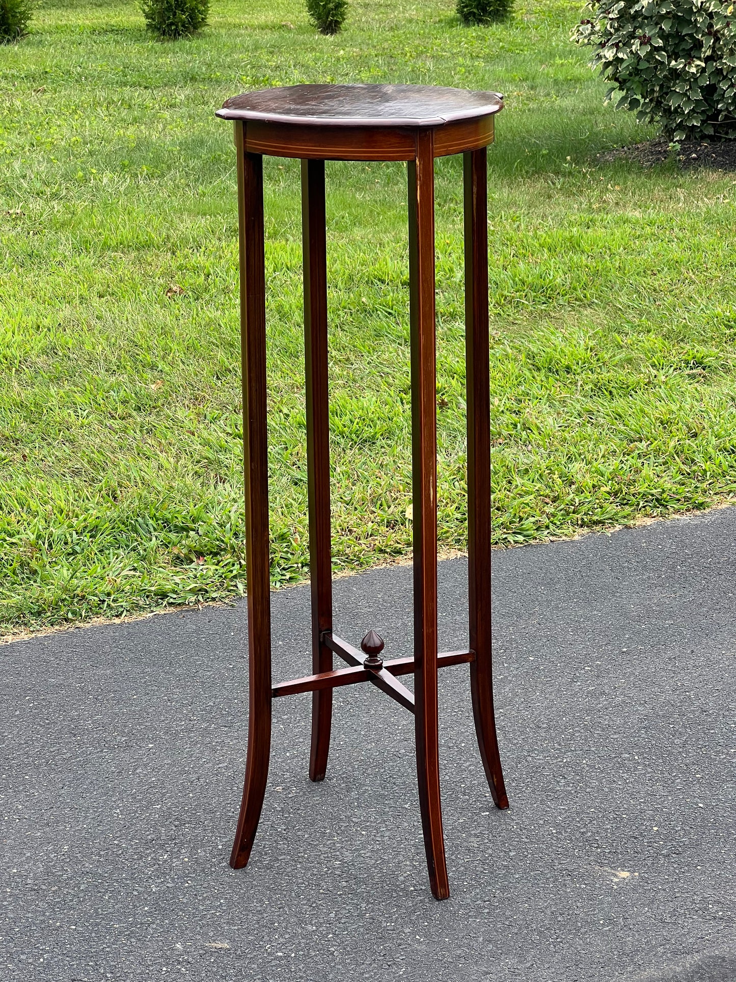 Vintage Mahogany Inlaid Fern Stand