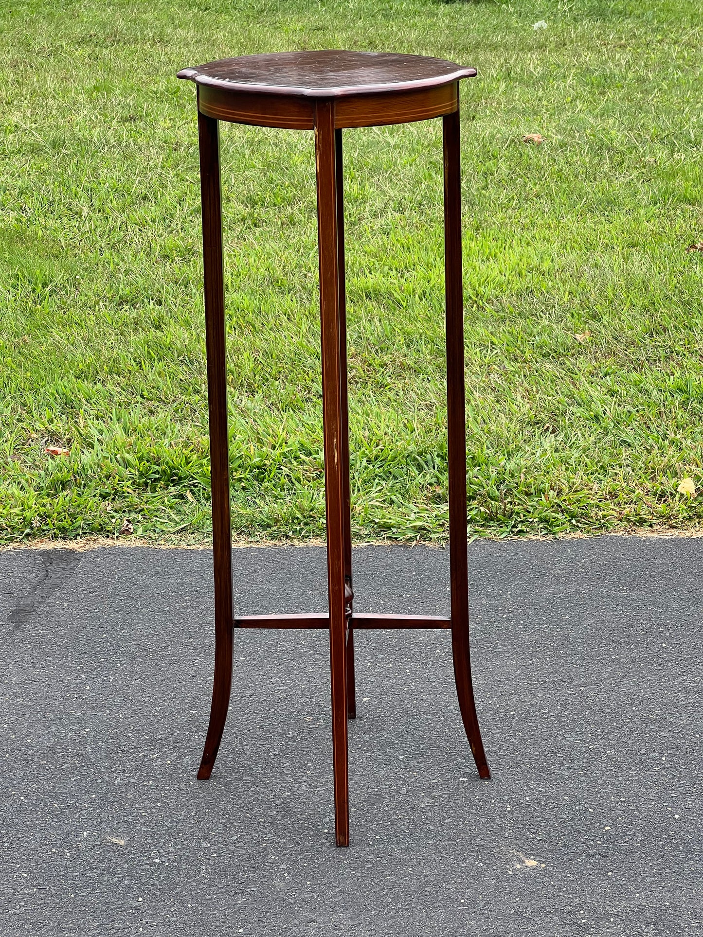 Vintage Mahogany Inlaid Fern Stand