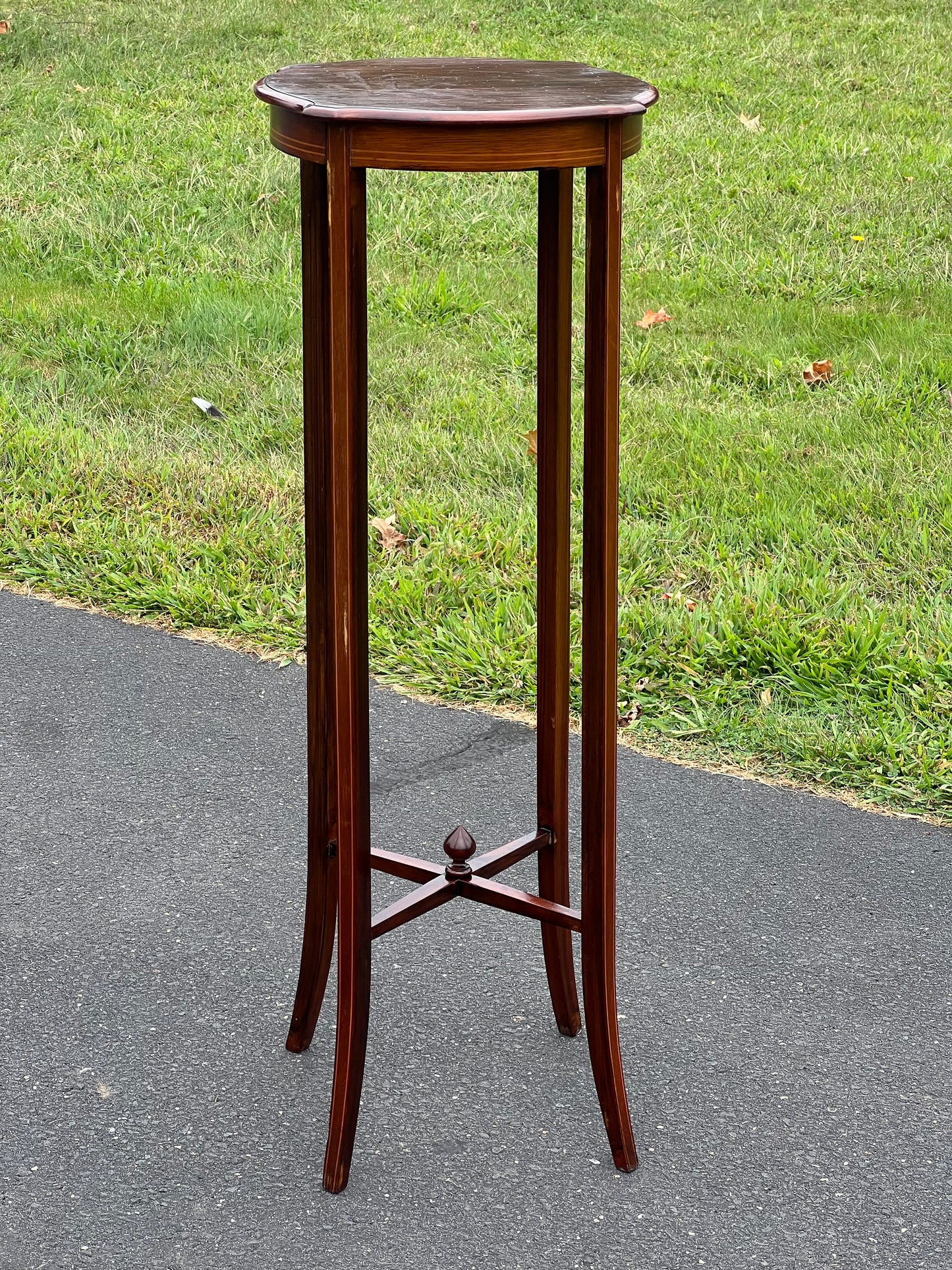 Vintage Mahogany Inlaid Fern Stand