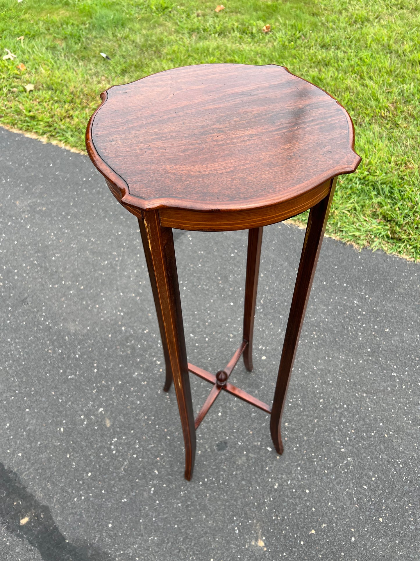 Vintage Mahogany Inlaid Fern Stand