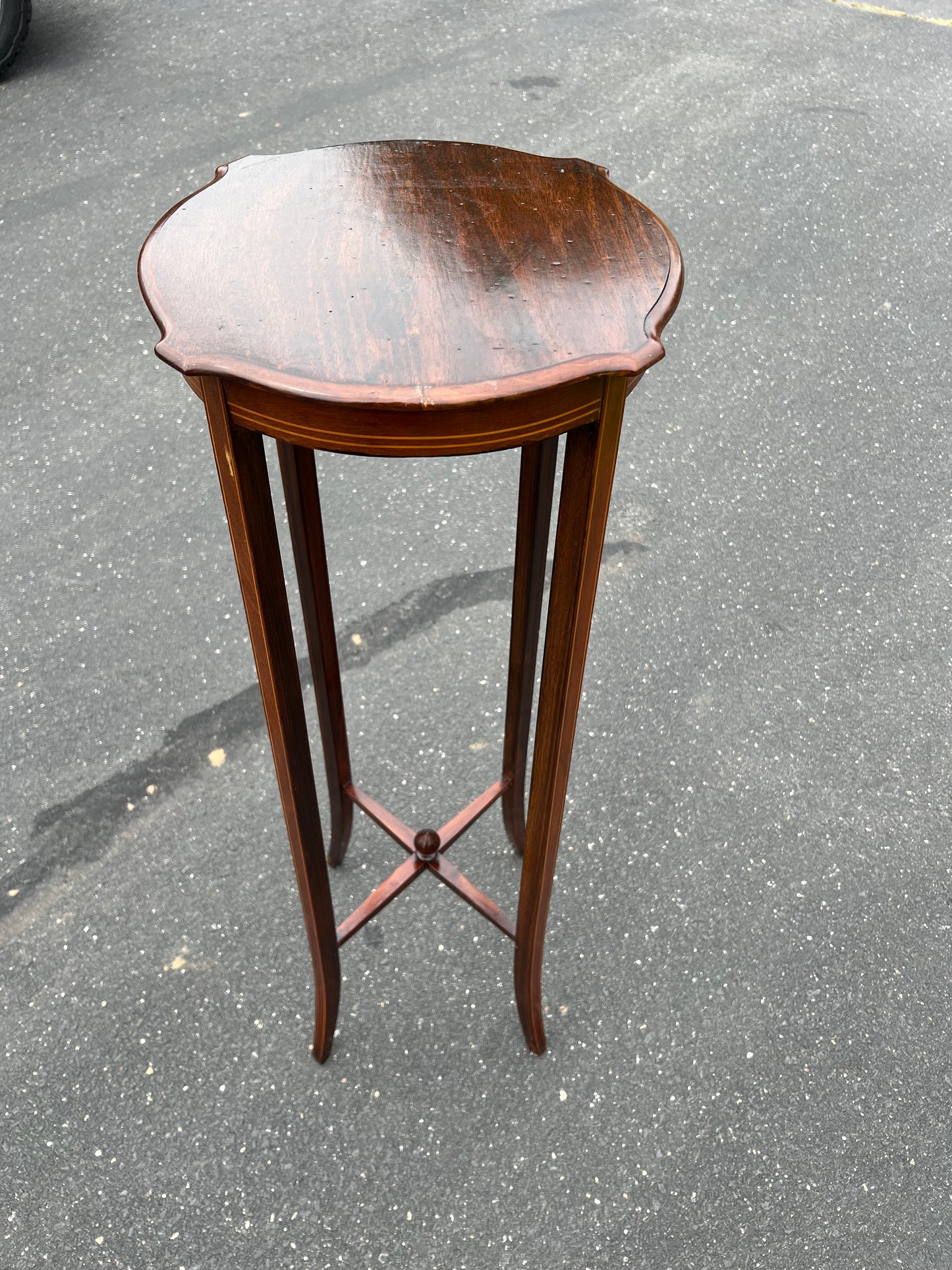 Vintage Mahogany Inlaid Fern Stand