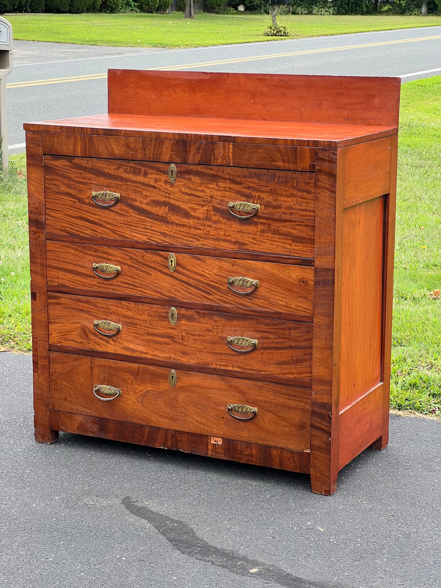 Antique Transitional Mahogany Chest of Drawers c. 1850