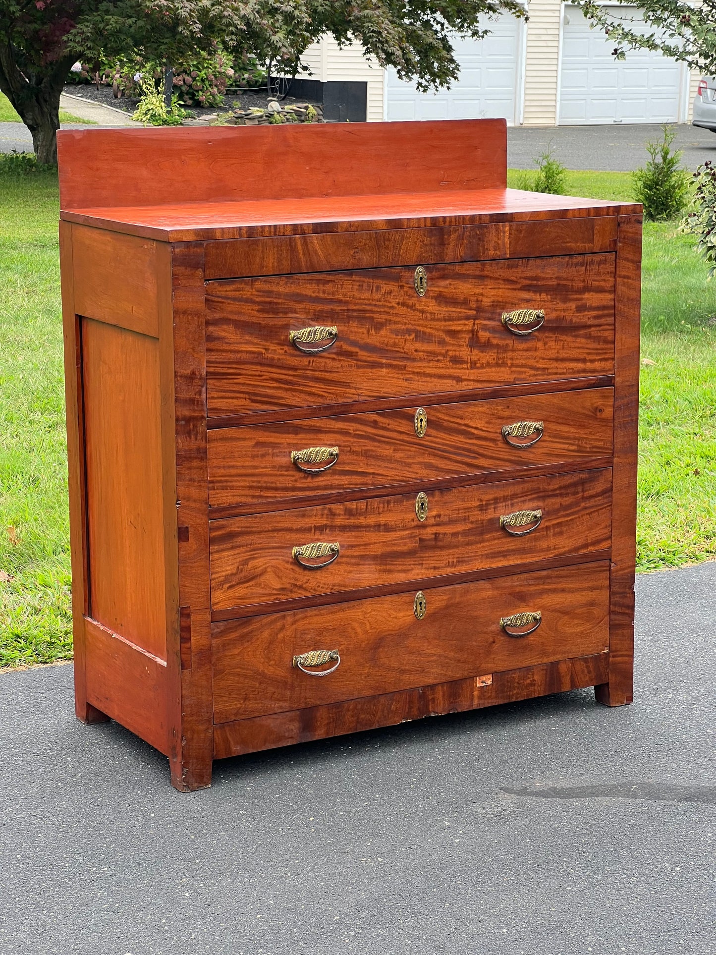 Antique Transitional Mahogany Chest of Drawers c. 1850